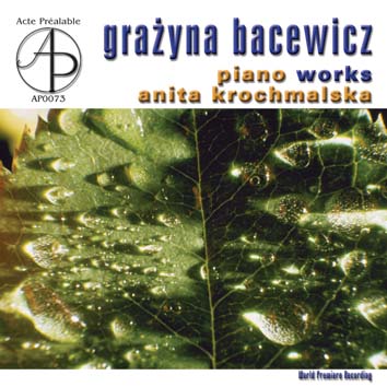 Foto ' Piano works - Gra�yna Bacewicz (1909-1969)'