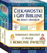 Ciekawostki i Gry Biblijne dla dzieci i dorosłych (4xCD) z obwolutą pierwszokomunijną